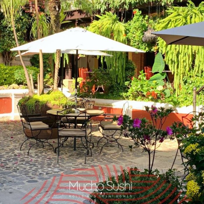 Mucho Sushi Antigua Garden Setting