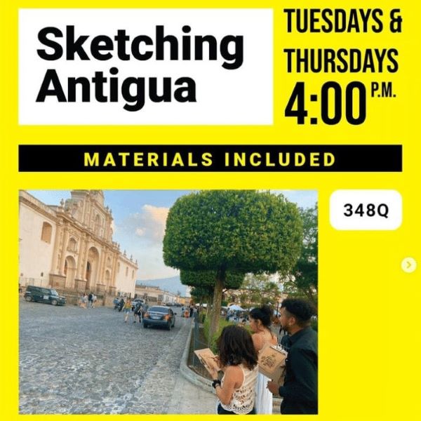 Sketching Antigua class flyer