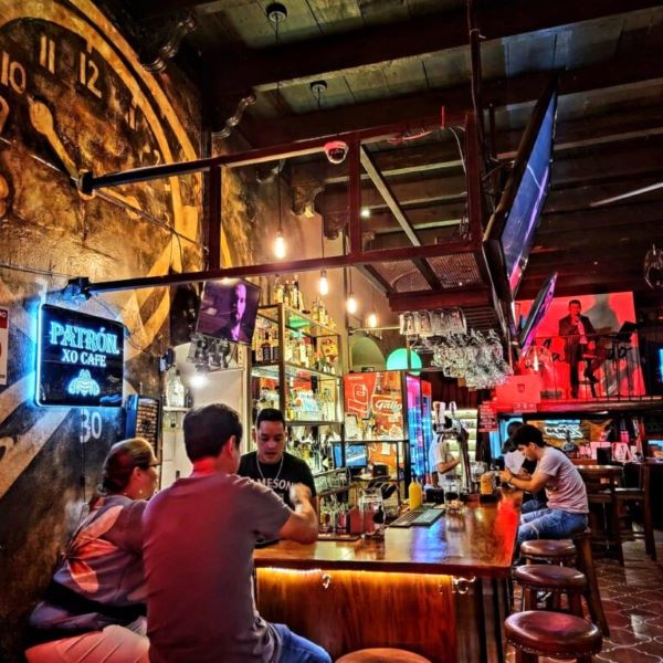 Macondo view of bar at night