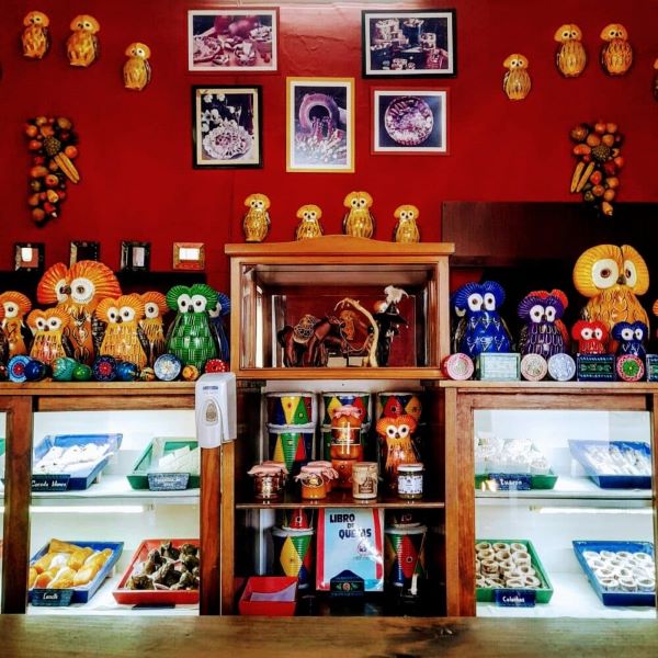 traditional candy store with owls