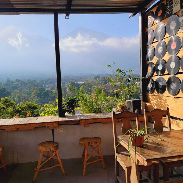 Cafe Colonial Restaurant Volcano View Alotenango Guatemala