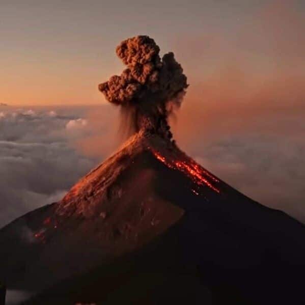 Volcano Fuego Fuming
