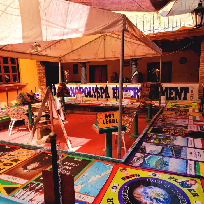 Vihara Hostal and Community Center Lifesize Monopoly game