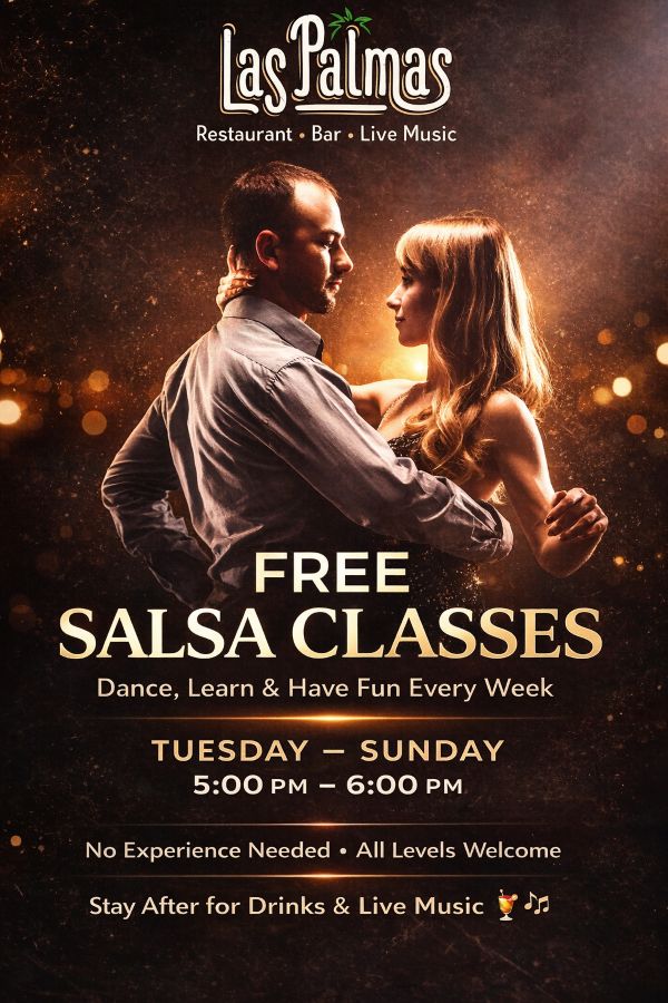 Free Salsa Classes Las Palmas Event Flyer