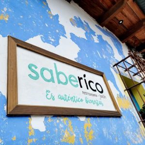 Saberico sign on the wall